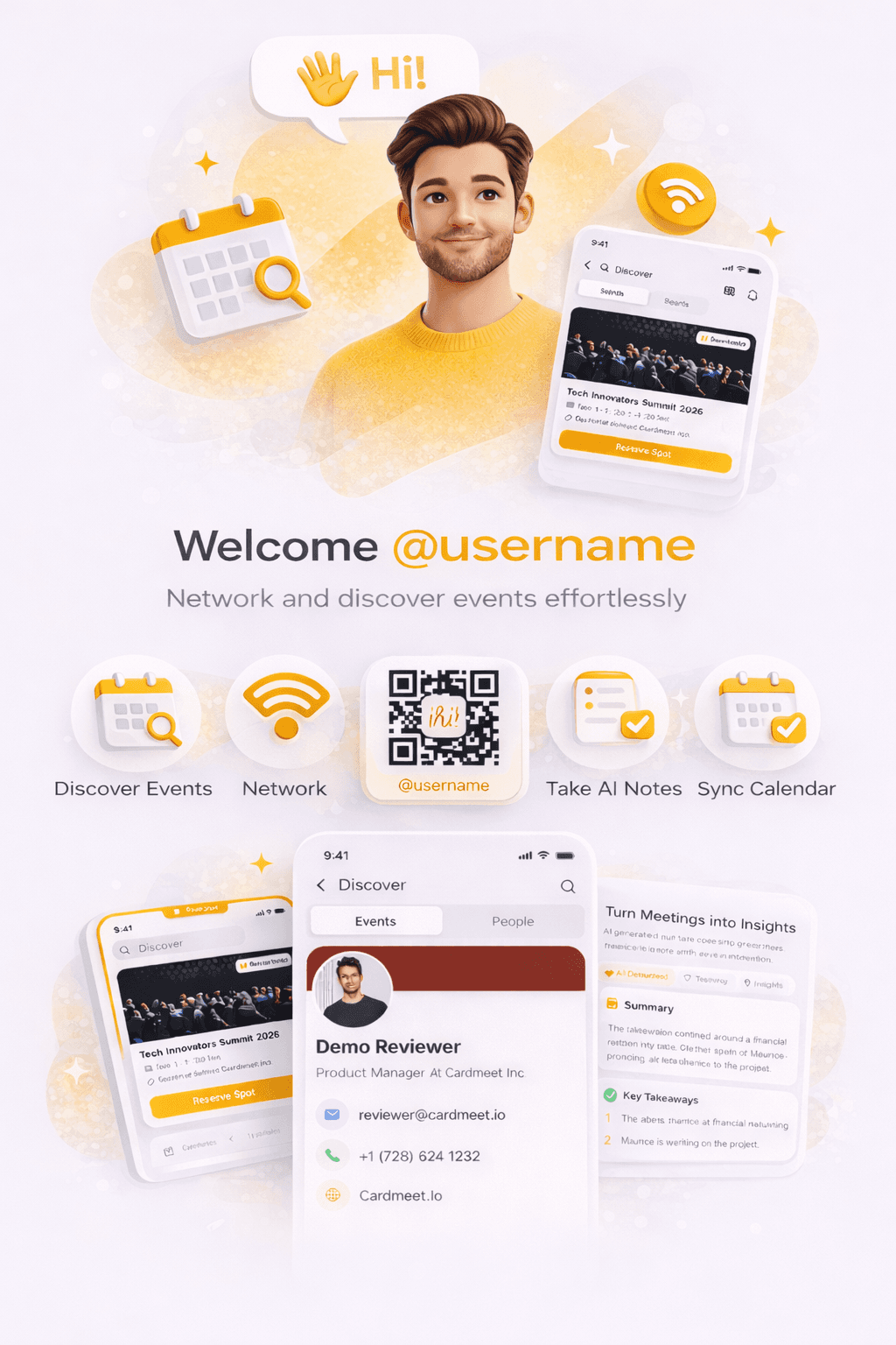 CardMeet welcome screen